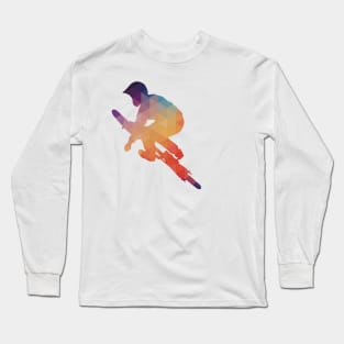 Abstract of mountain biking Long Sleeve T-Shirt